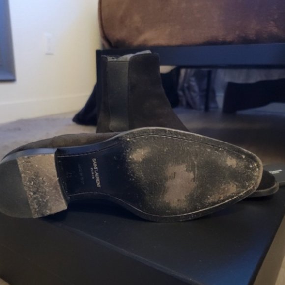 Black Saint Laurent Wyatt 30 Chelsea Boots - Picture 3 of 6